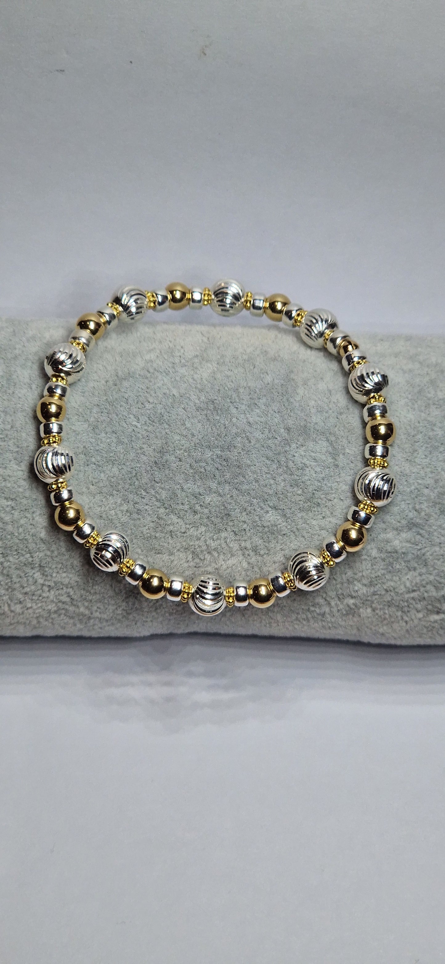 The freya sterling silver and gold filled stacker bracelet