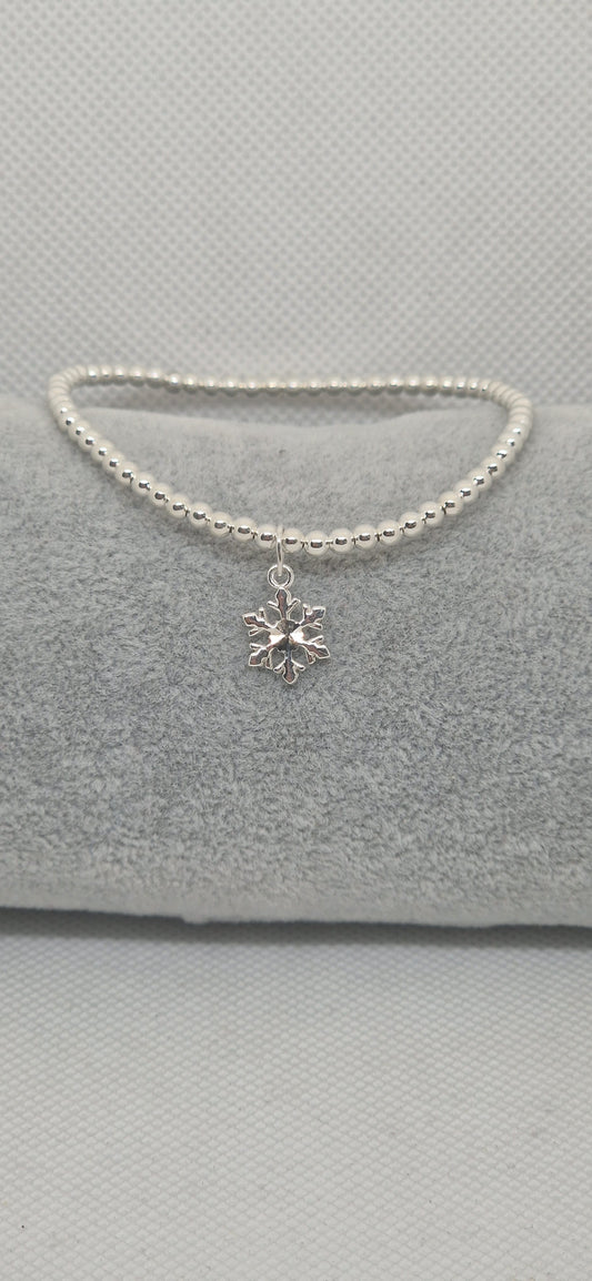Christmas snowflake charm bracelet