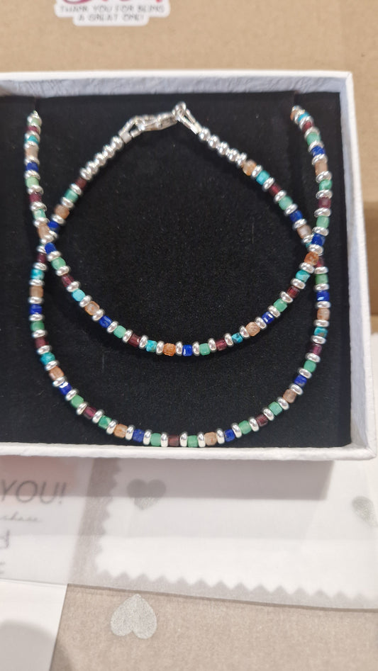 Multi gemstone necklace